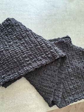 Zara Black Crinkle Neck Scarf